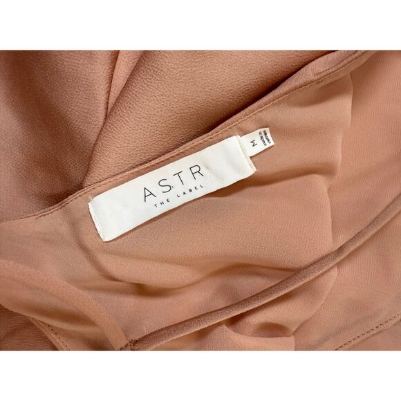 ASTR The Label Womens Wrap Peplum Tank Top Medium Blush Pink Sleeveless (GG72) - Picture 5 of 7